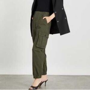 ZADIG & VOLTAIRE Pilote Canvas Cargo Pant in Color Kaki